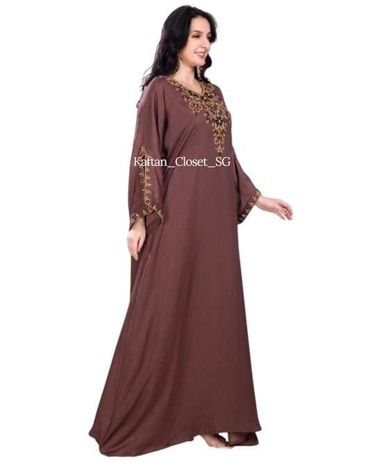 Naura II- Slit sleeves - Rich Brown