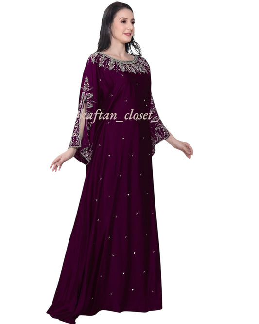 Astrid Open Sleeves Series- Burgundy