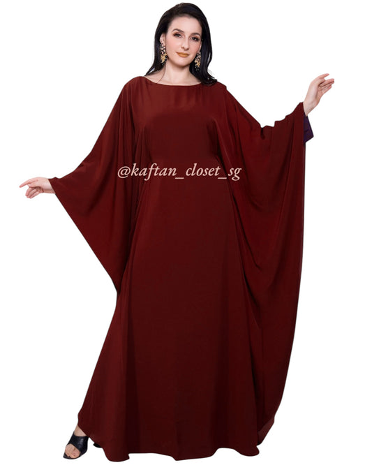 Butterfly Abaya- Maroon
