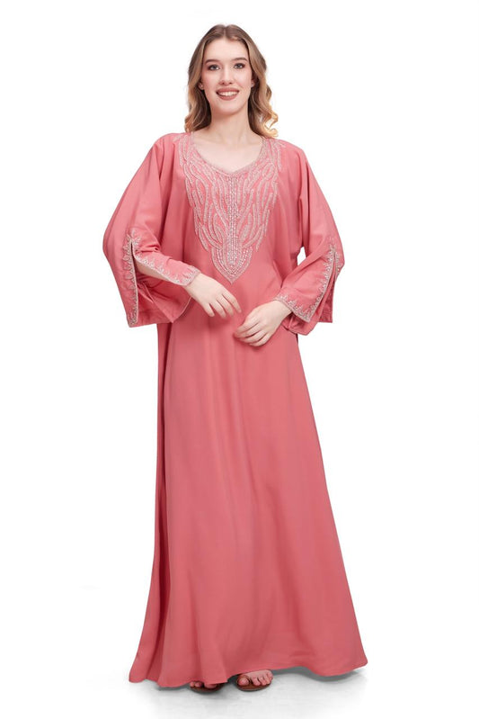 Allysia Open Sleeves Series- Salmon Pink