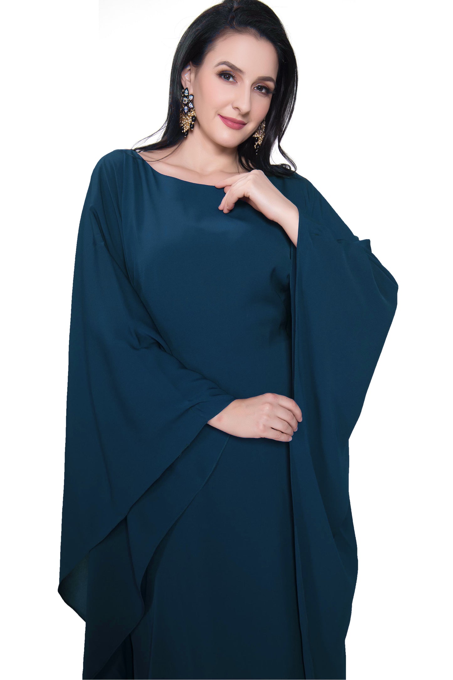 Butterfly Abaya- Teal Blue