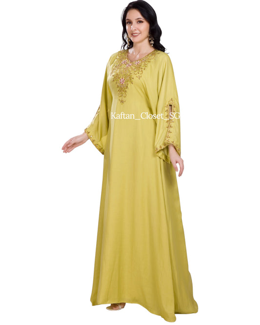 Naura II- Slit sleeves - Yellow