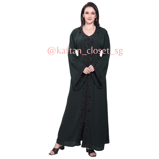 Noir Jalabiya- Midnite Green