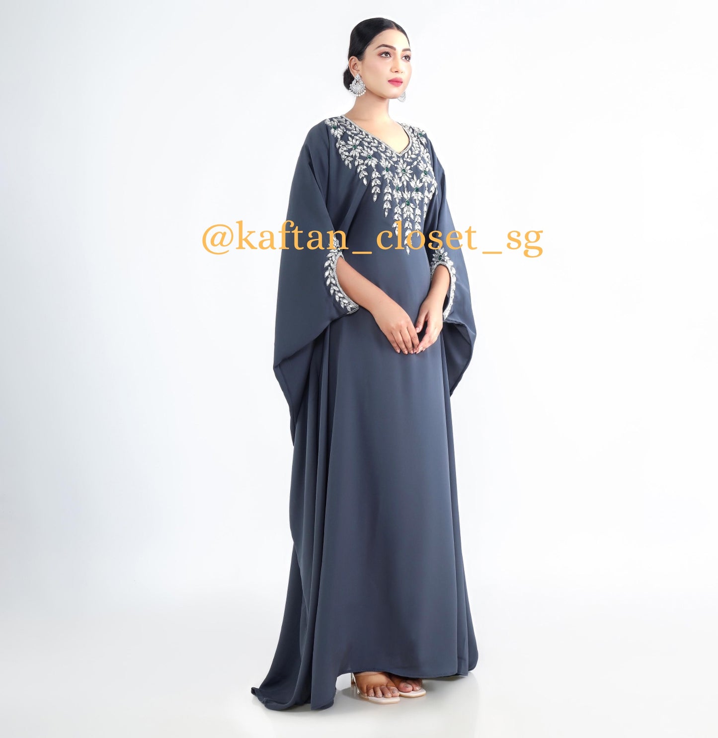 Hayati Series - Slate Grey Kaftan