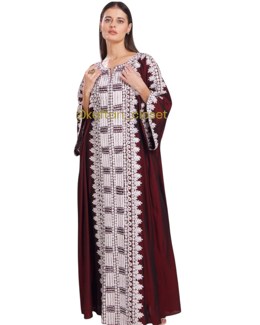Bahati Embroidery- Maroon