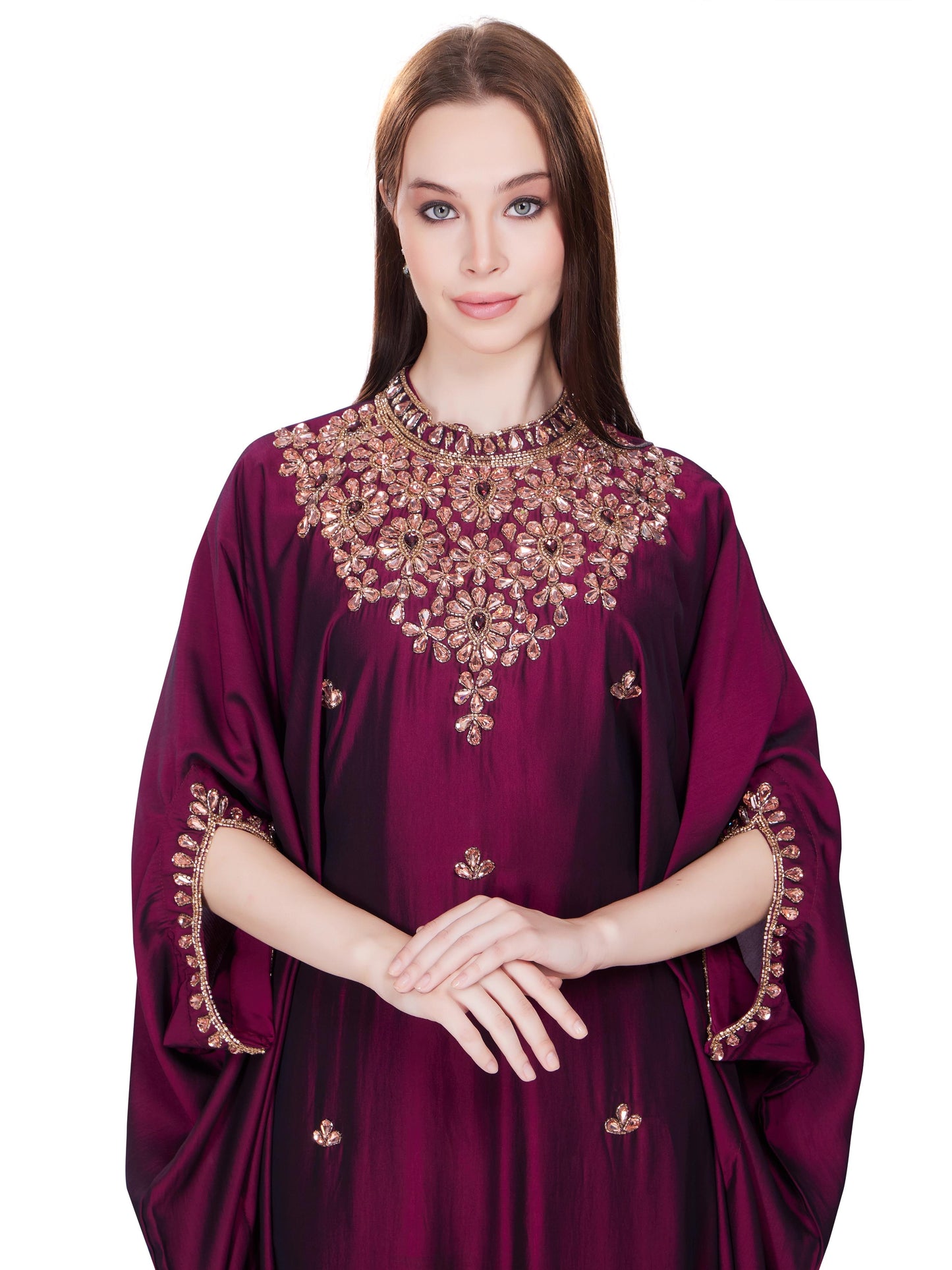 Rhea High Neck Series- Burgundy