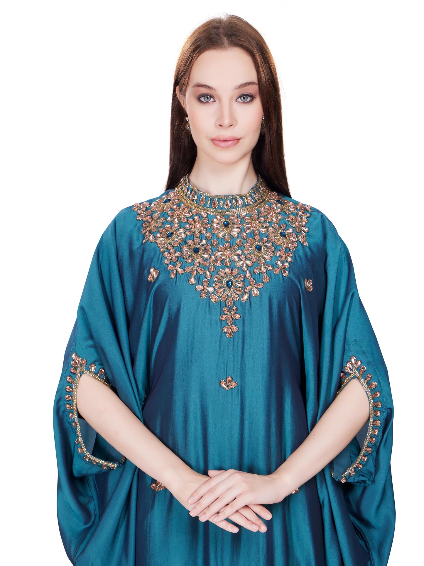 Rhea High Neck Series- Light Teal Blue
