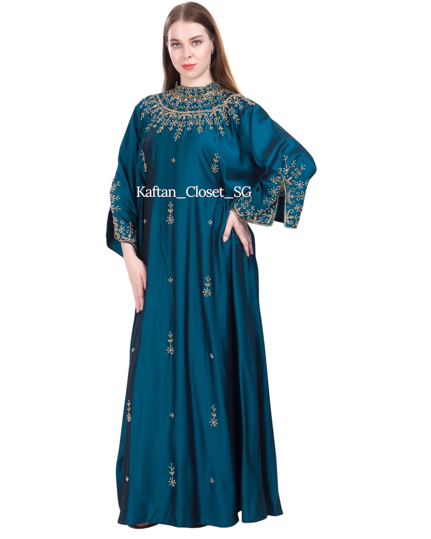 Juliette II High Neck- Teal Blue