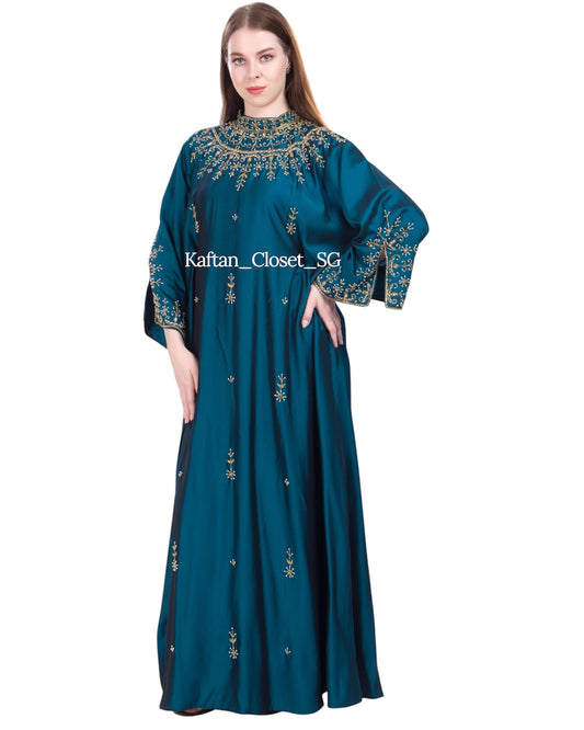 Juliette II High Neck- Teal Blue
