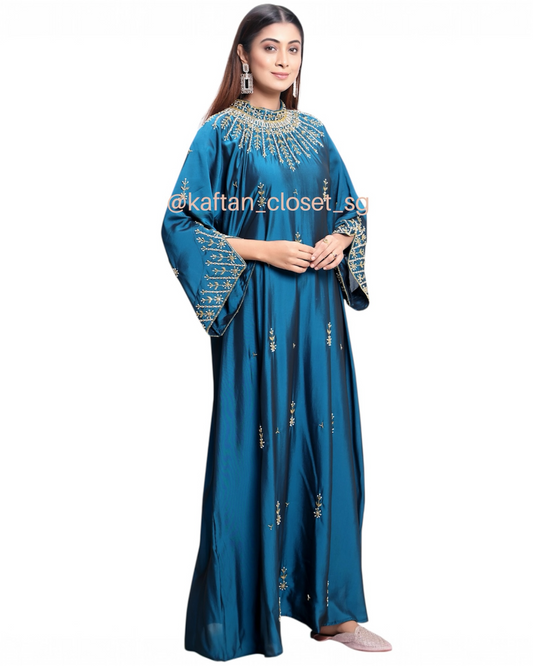 Juliette High Neck- Teal Blue