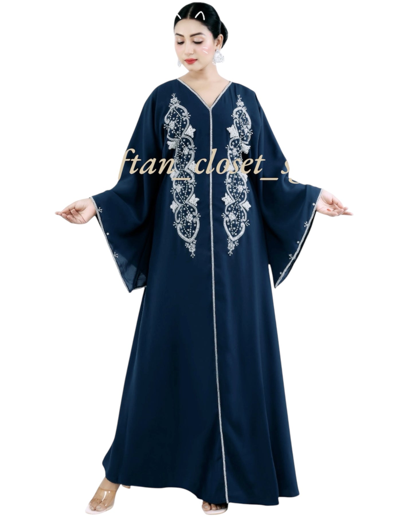Tiara Flair Sleeves Series - Navy Blue