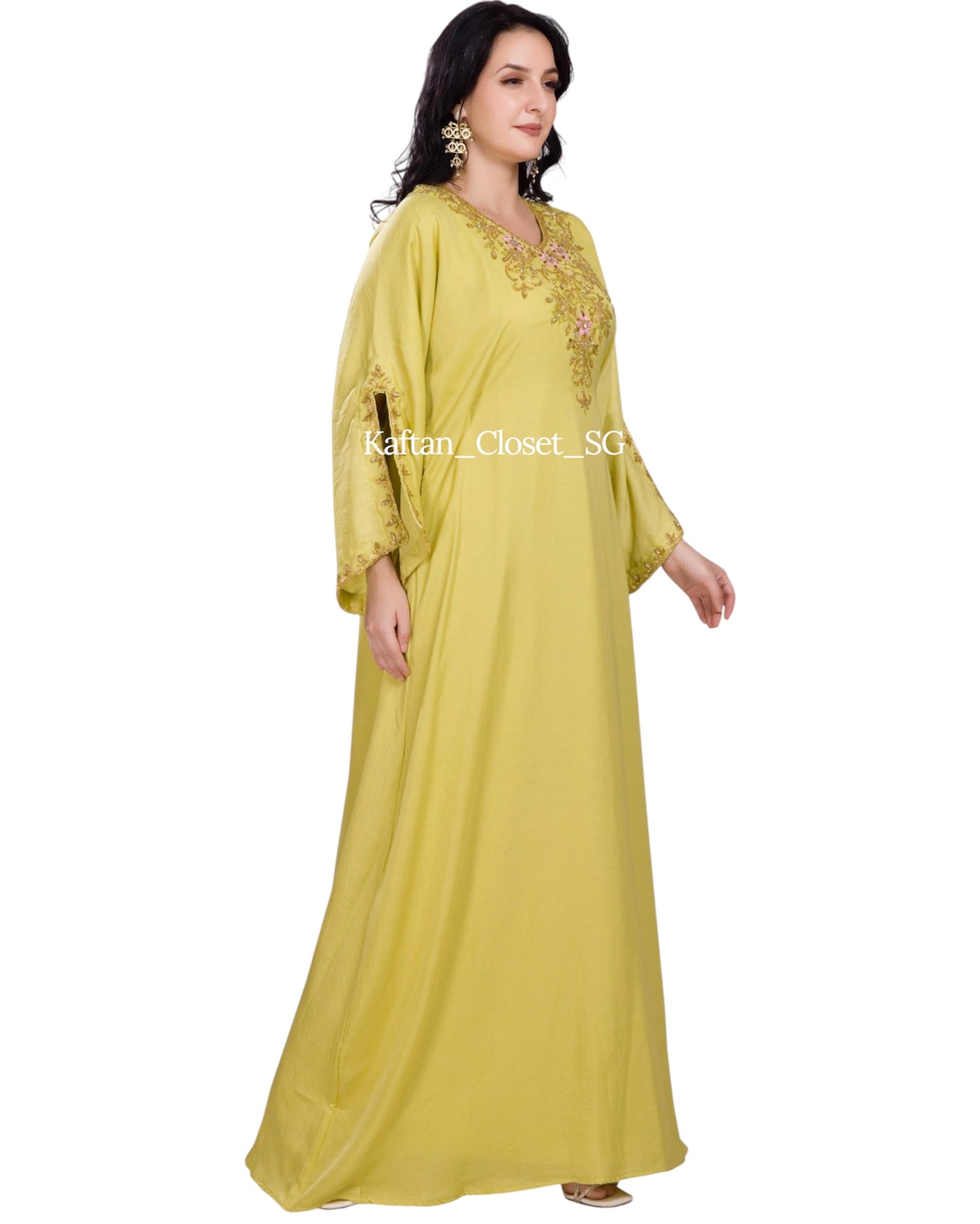 Naura II- Slit sleeves - Yellow