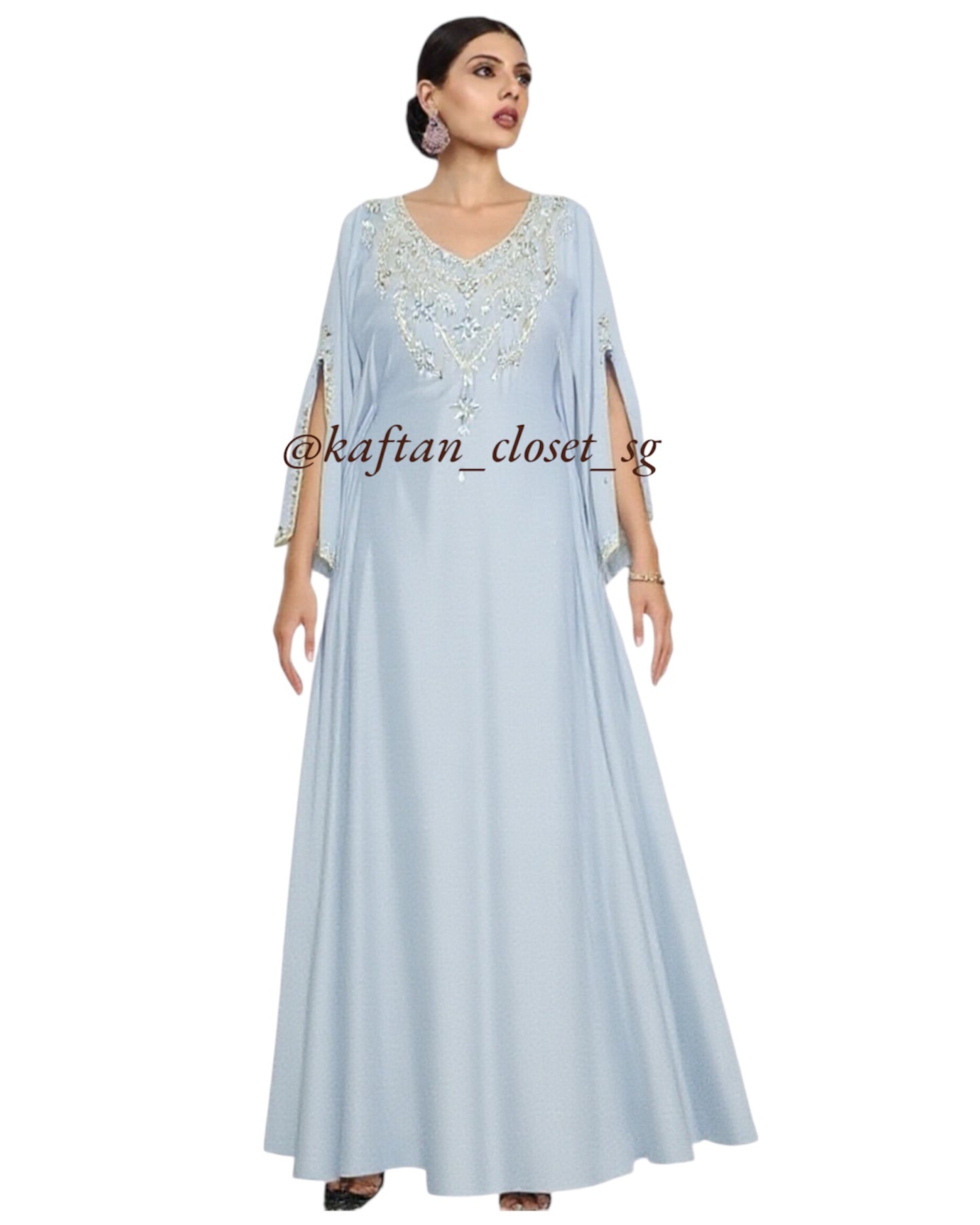 Odessa Open Sleeves - Baby Blue