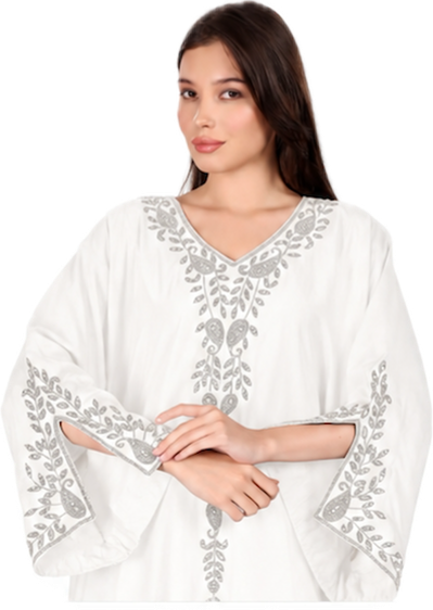 Sandra Series -  Cream white (Slit Sleeves)