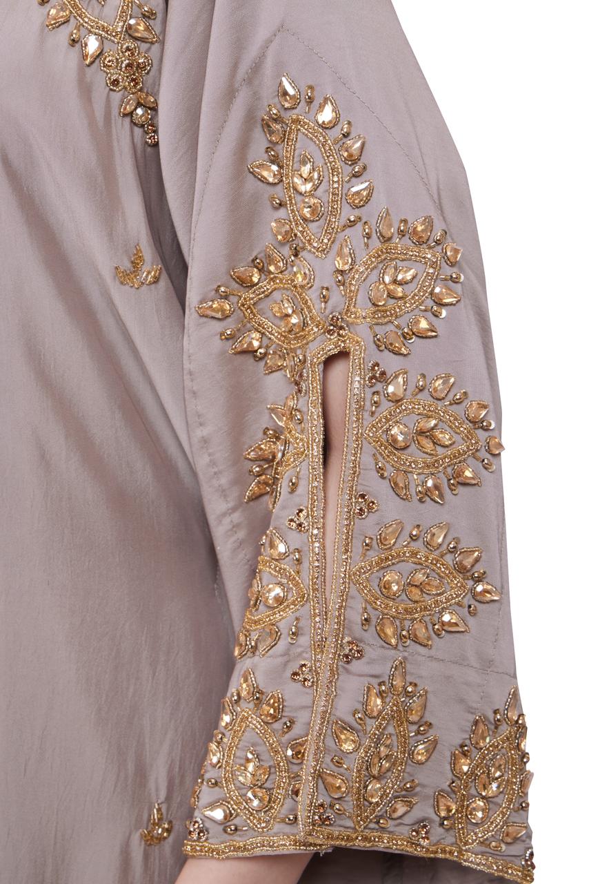 Sonia Series - Silver Khaki. Open Slit Sleeves