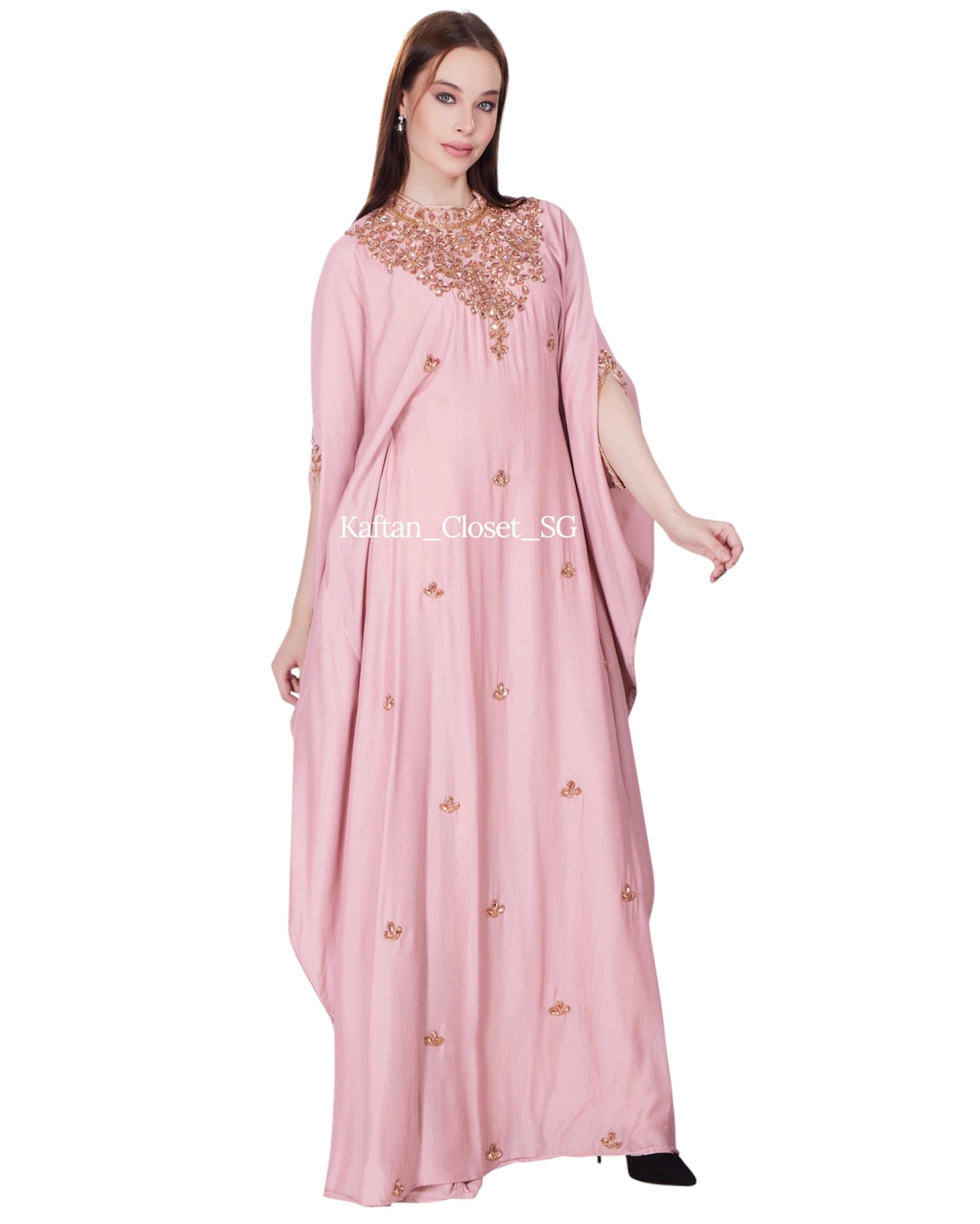Rhea High Neck Series- Baby Pink