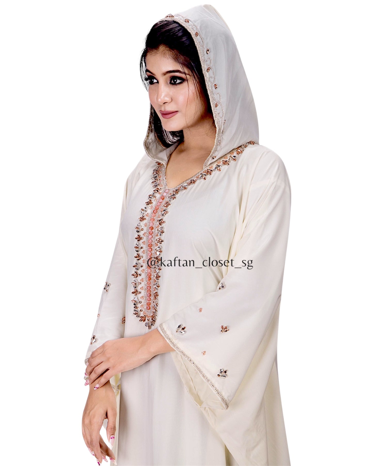 Huda Series- Hoodie Style (Cream White)