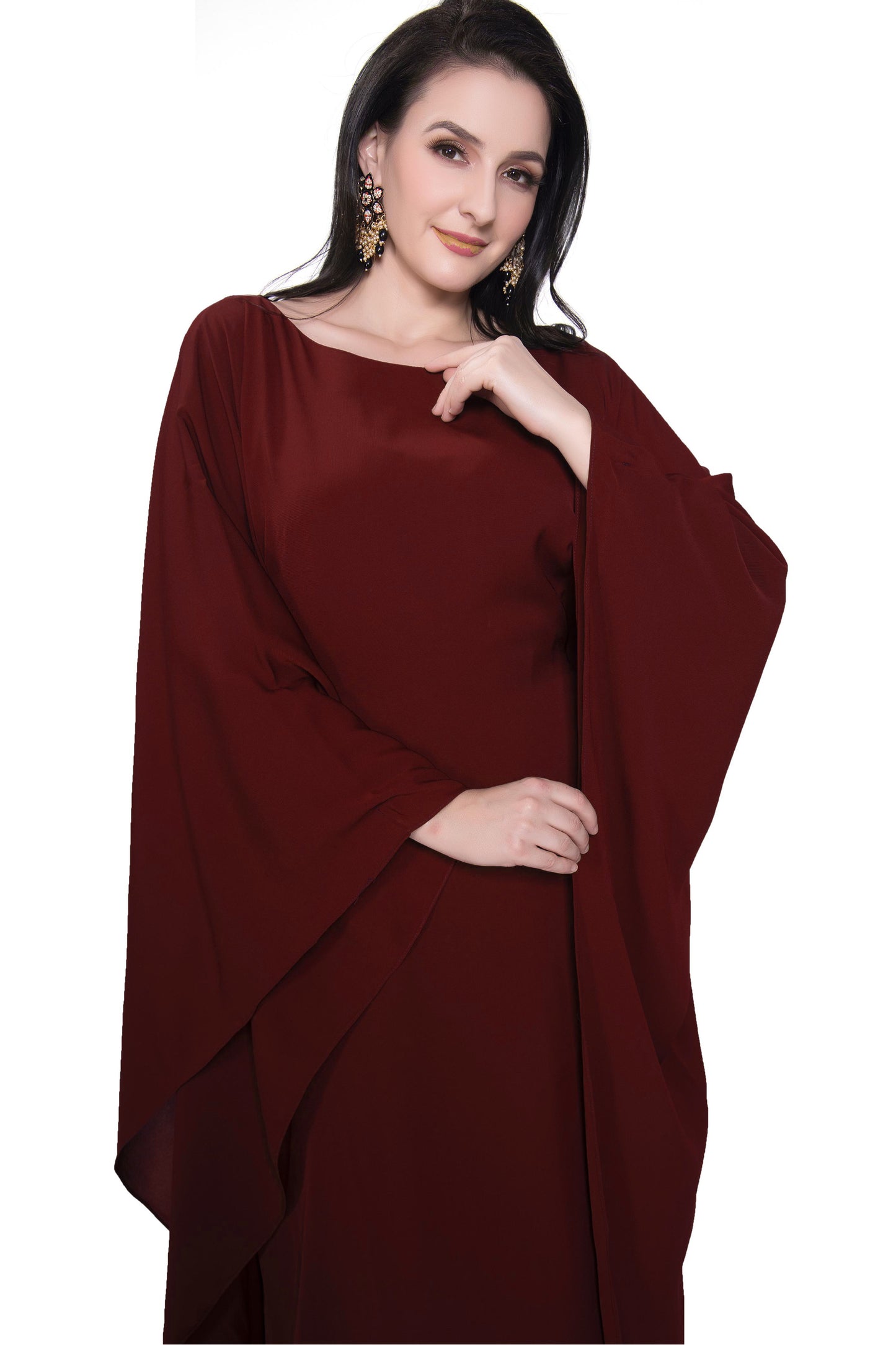 Butterfly Abaya- Maroon