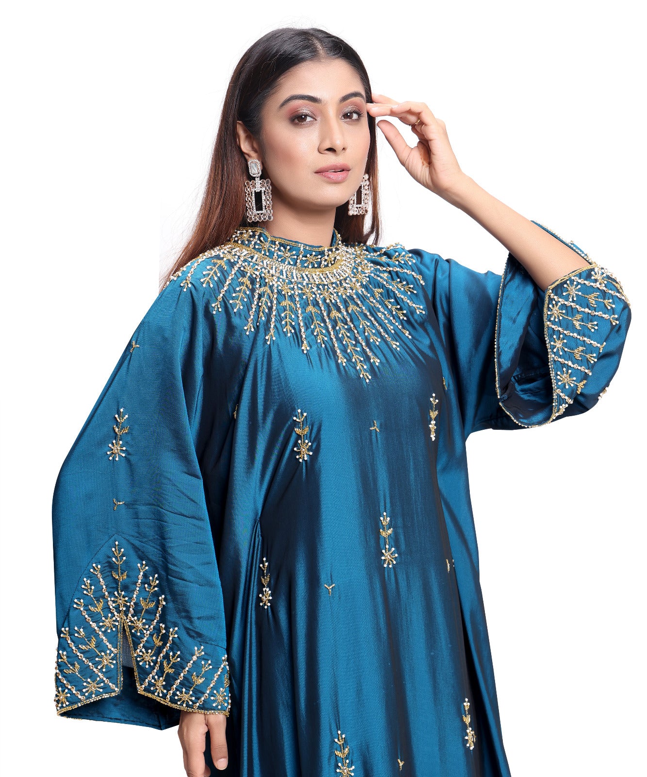 Juliette High Neck- Teal Blue