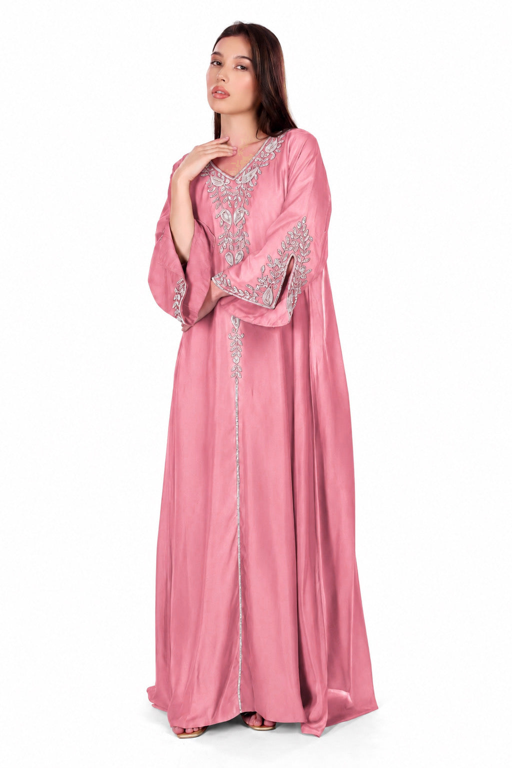 Sandra Series -  Salmon Pink (Slit Sleeves)