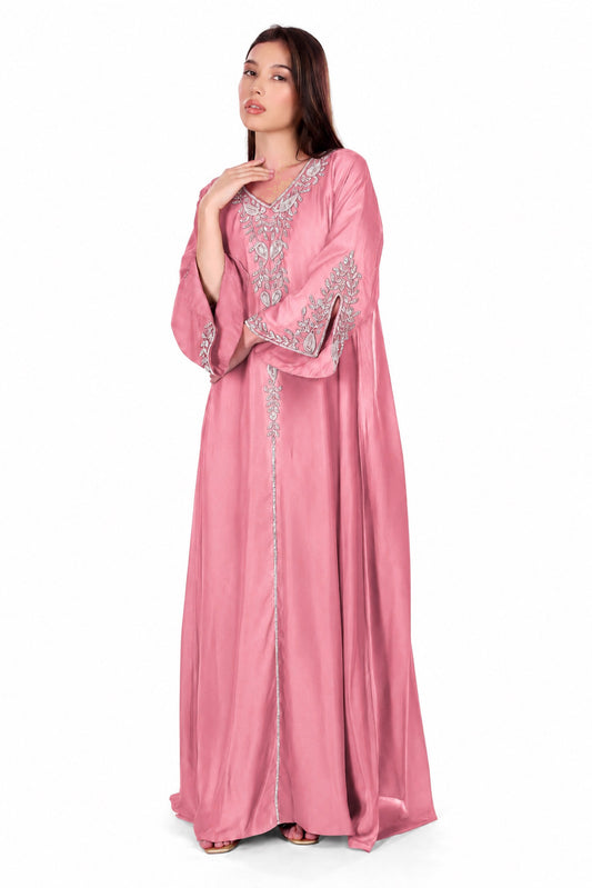 Sandra Series -  Salmon Pink (Slit Sleeves)