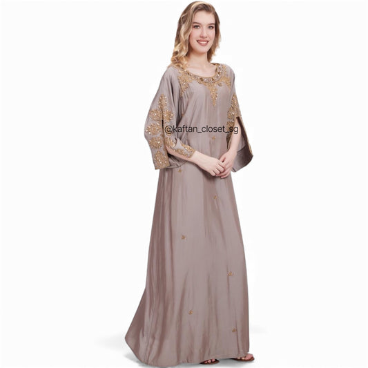 Sonia Series - Silver Khaki. Open Slit Sleeves
