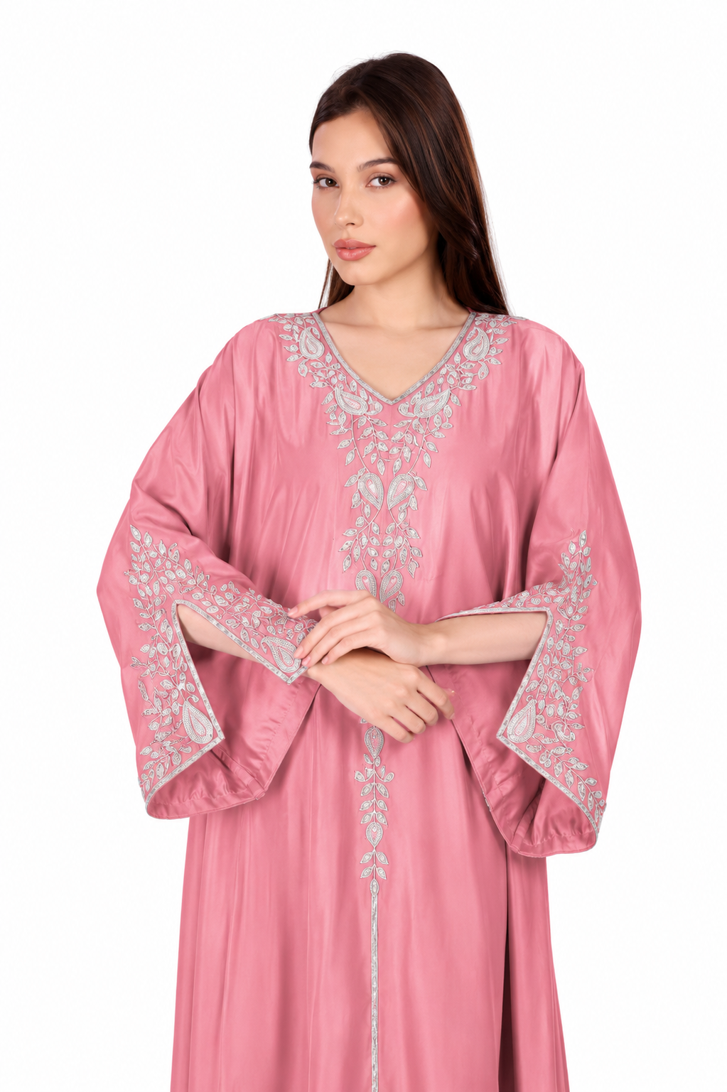 Sandra Series -  Salmon Pink (Slit Sleeves)