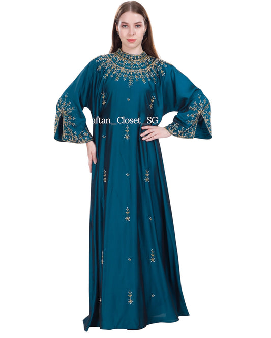 Juliette II High Neck- Teal Blue