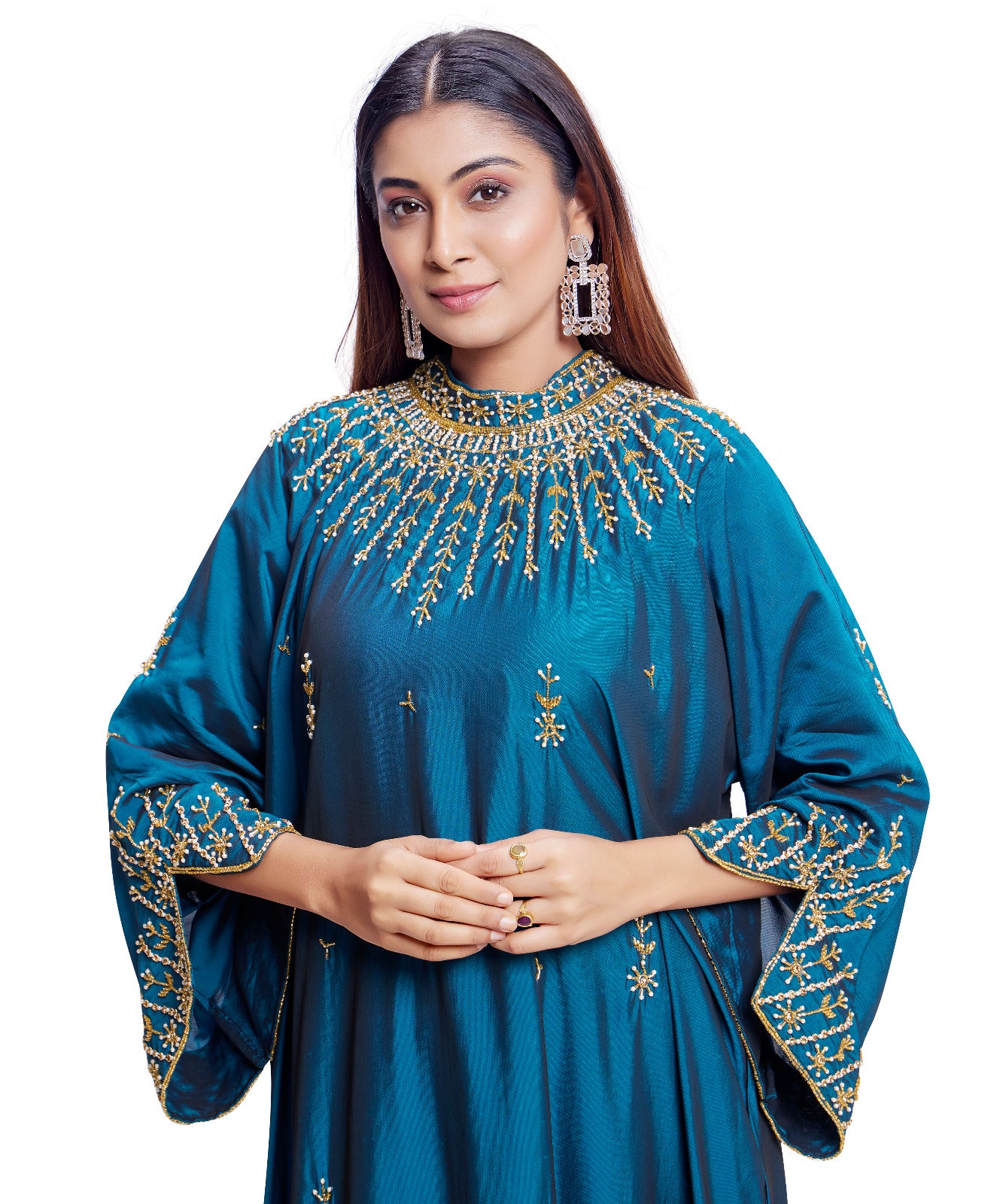 Juliette High Neck- Teal Blue