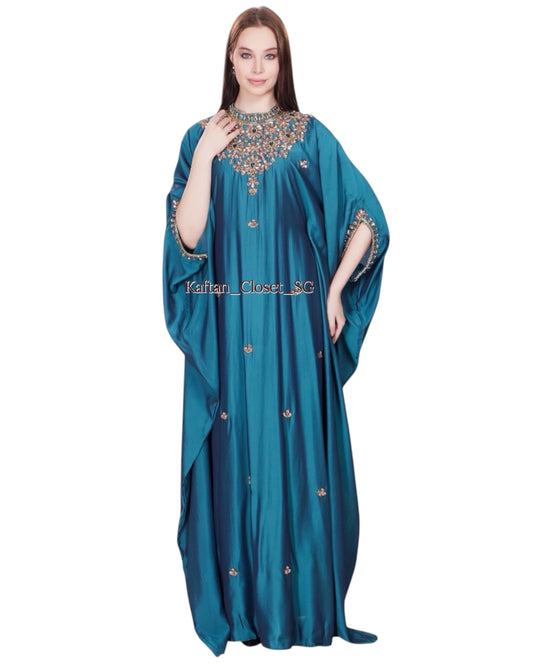 Rhea High Neck Series- Light Teal Blue