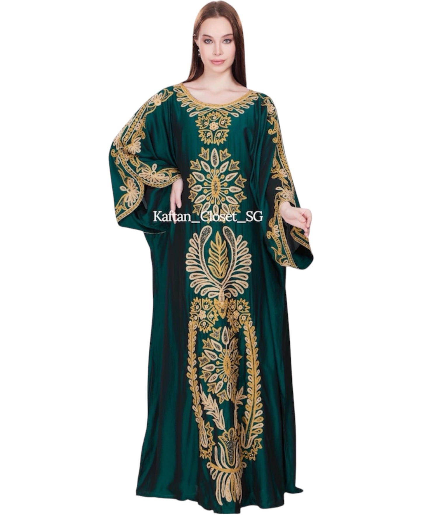 Viola Embroidery Series- Emerald Green