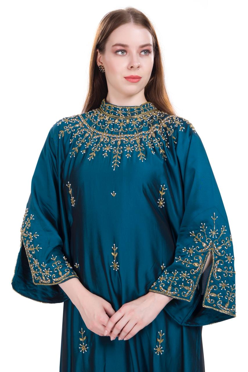 Juliette II High Neck- Teal Blue