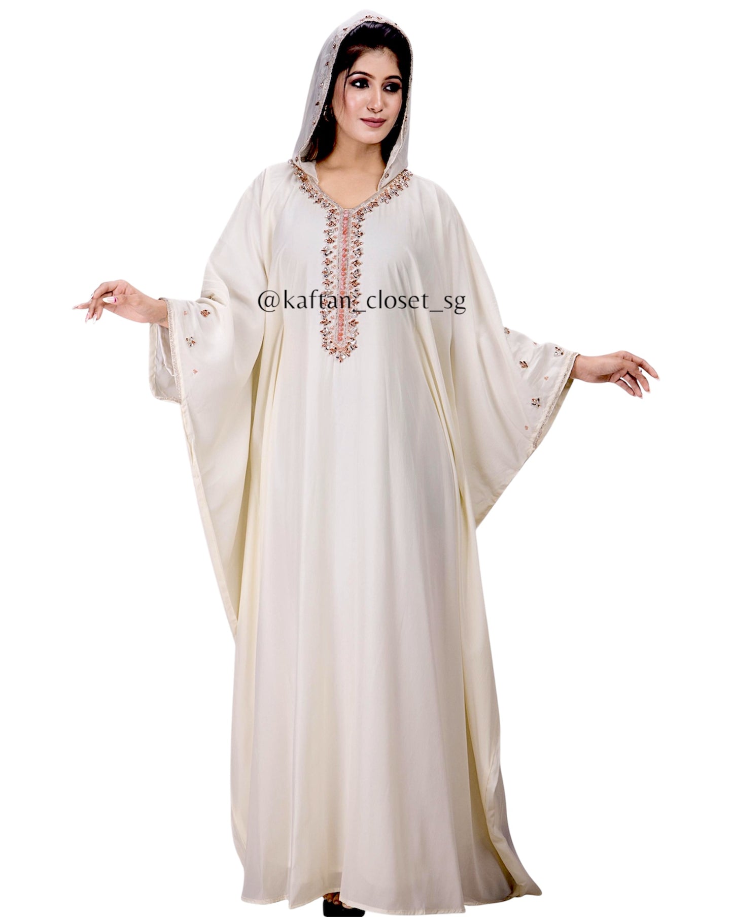 Huda Series- Hoodie Style (Cream White)