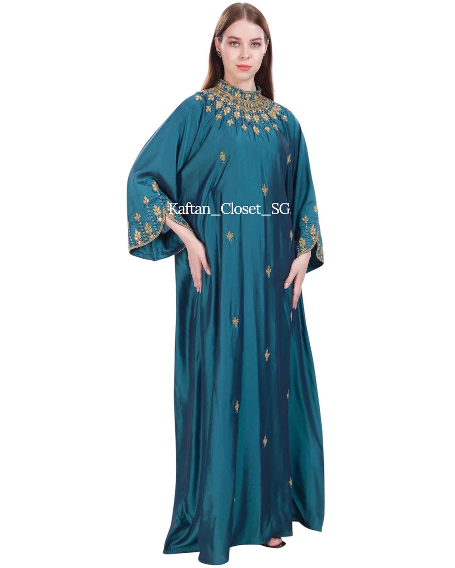 Bianca High Neck - Light Teal Blue