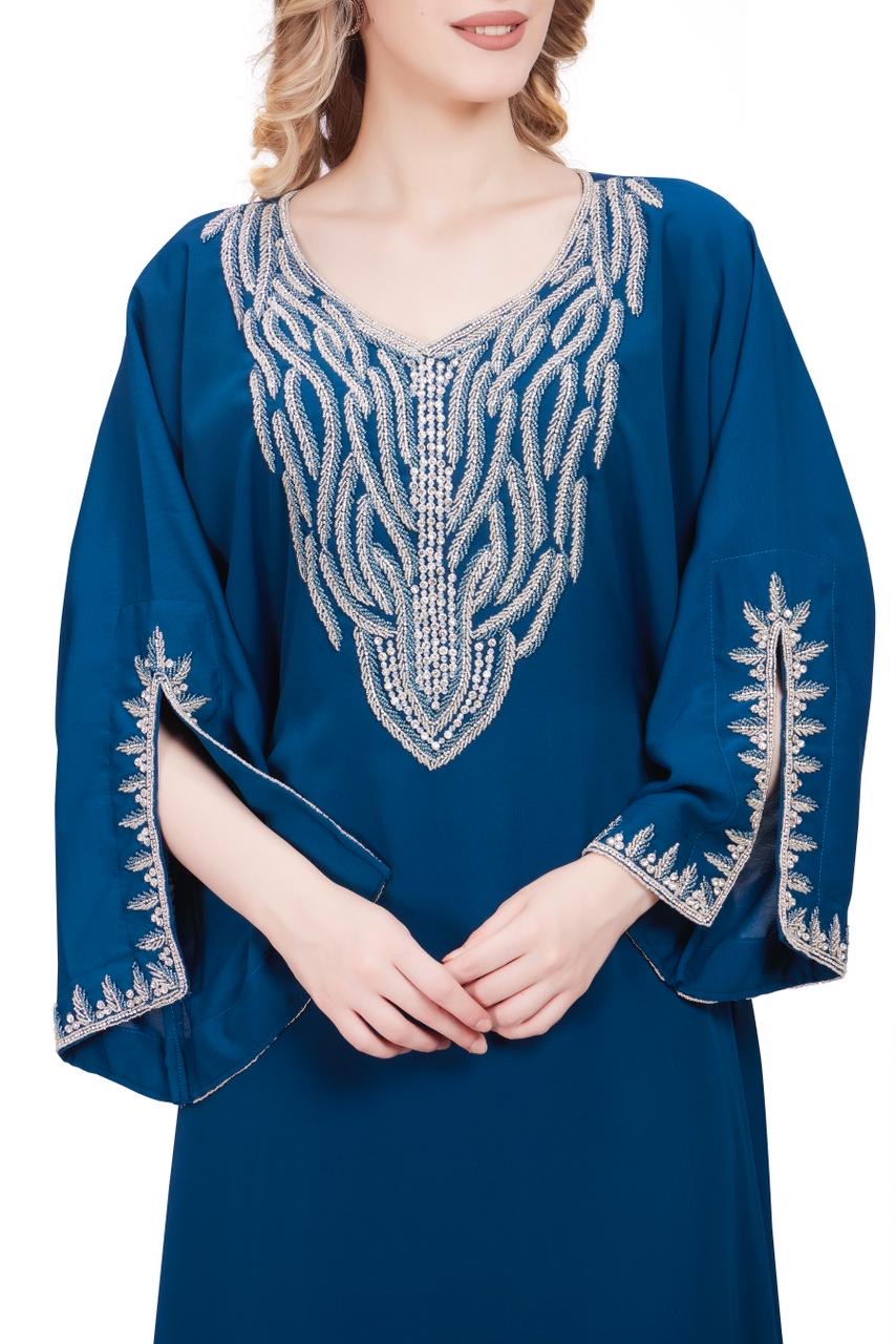 Allysia Open Sleeves Series- Teal Blue