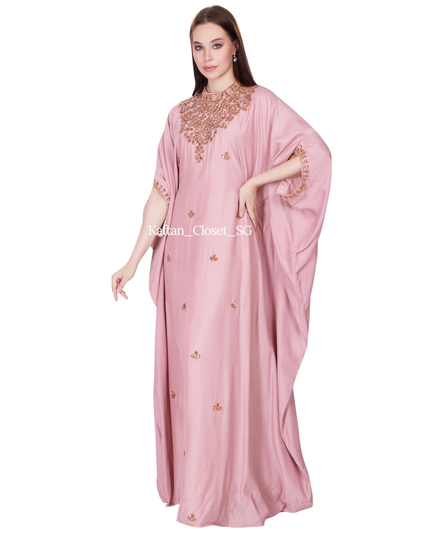 Rhea High Neck Series- Baby Pink