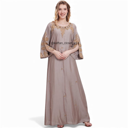 Sonia Series - Silver Khaki. Open Slit Sleeves