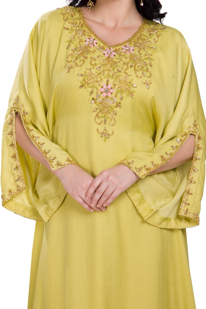 Naura II- Slit sleeves - Yellow