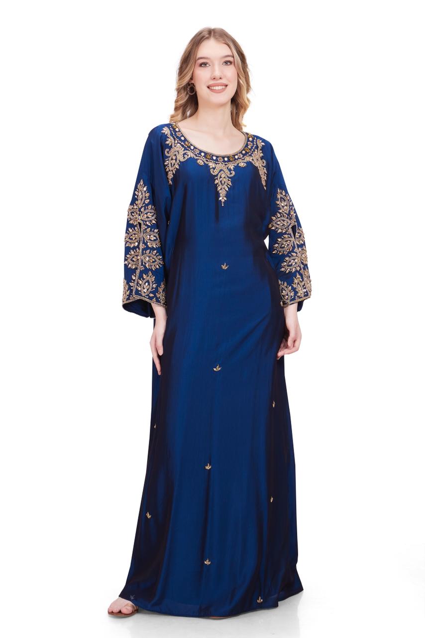 Sonia Series - Navy Blue. Open Slit Sleeves