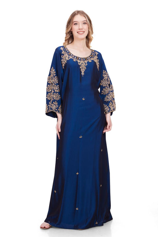 Sonia Series - Navy Blue. Open Slit Sleeves
