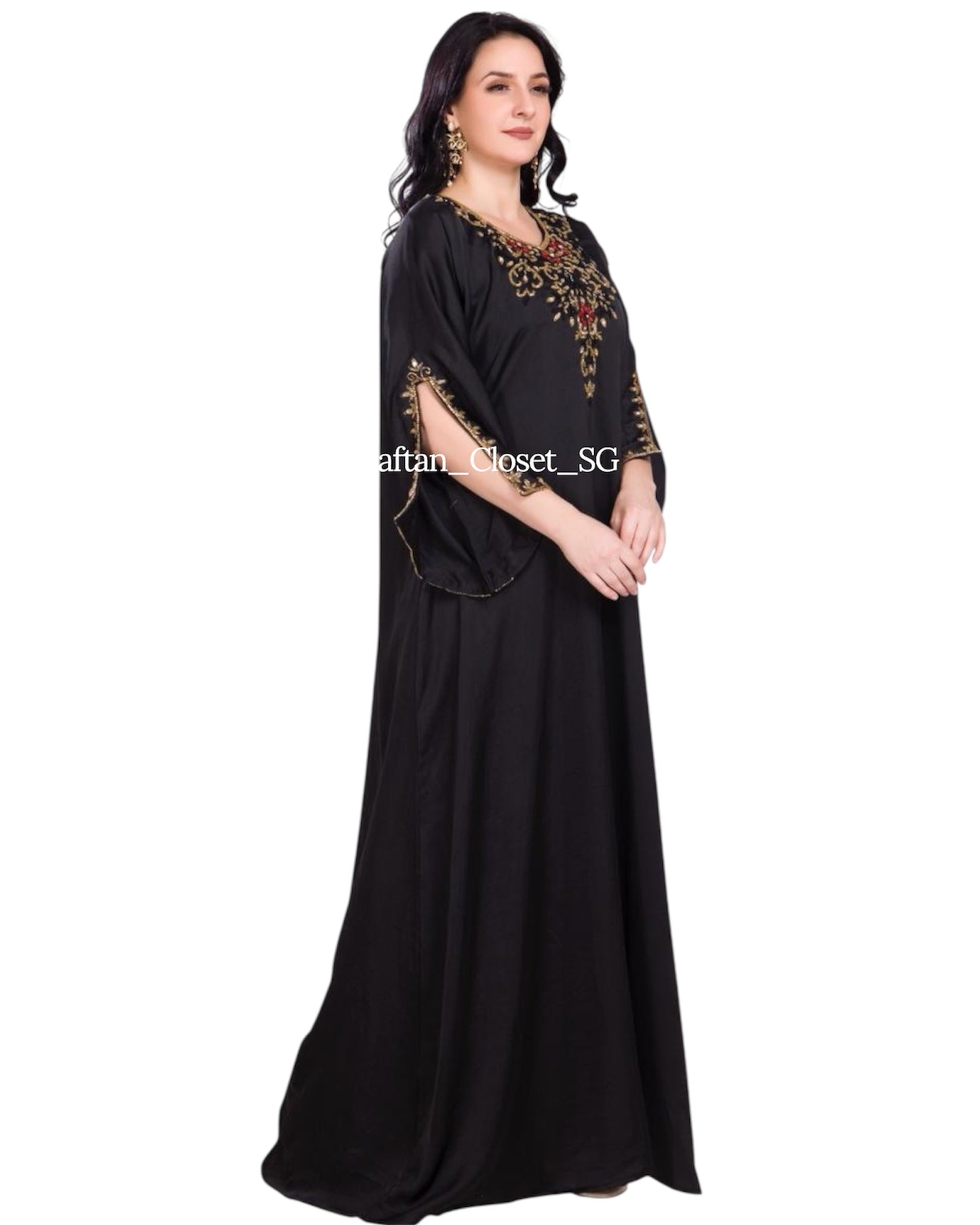 Naura II- Slit sleeves - Black