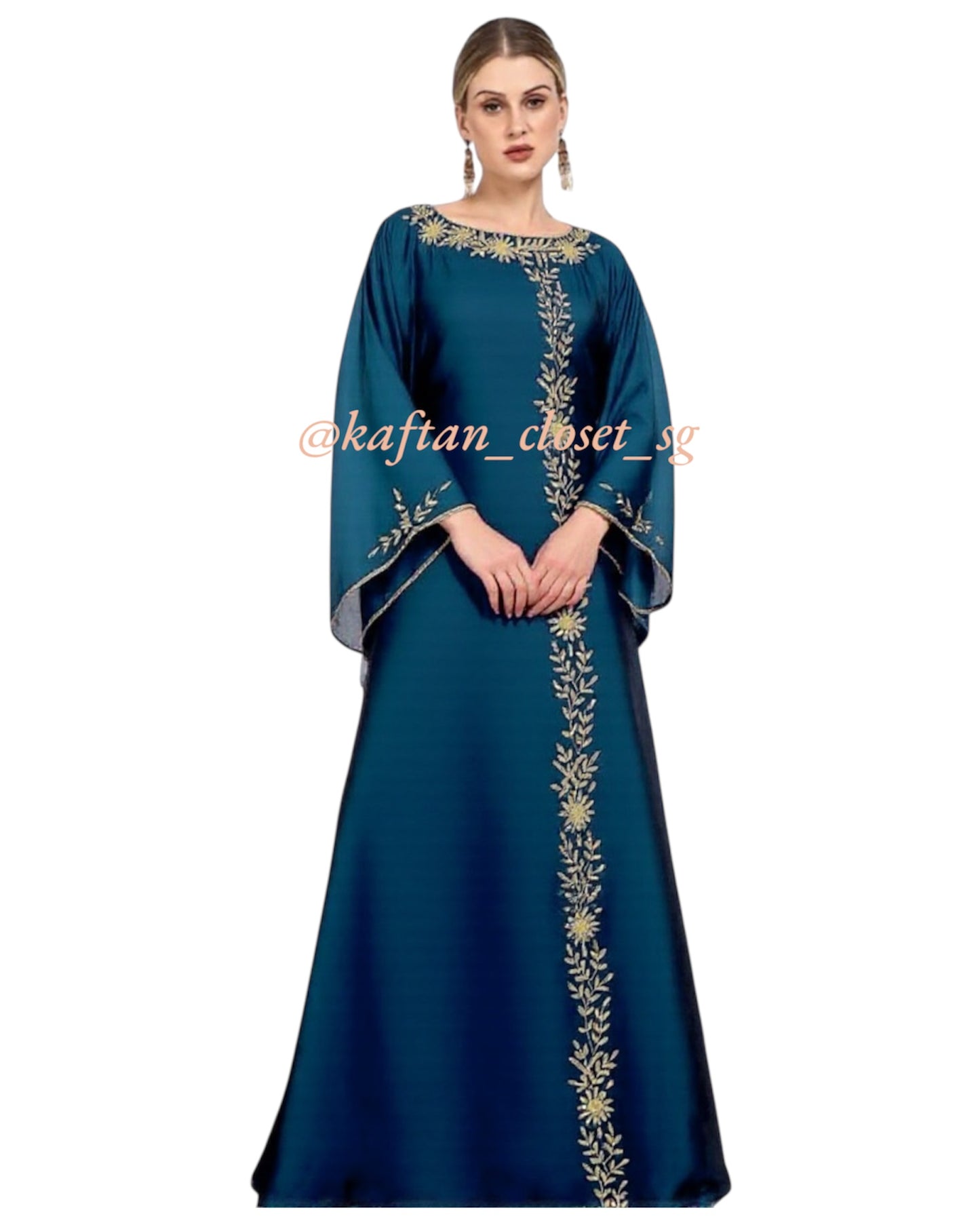 Celesta Gold- Teal Blue