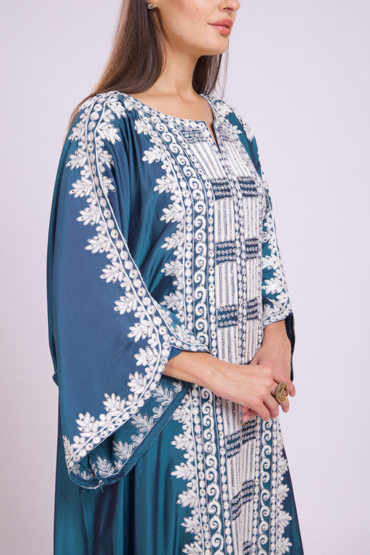 Bahati Embroidery- Light Teal