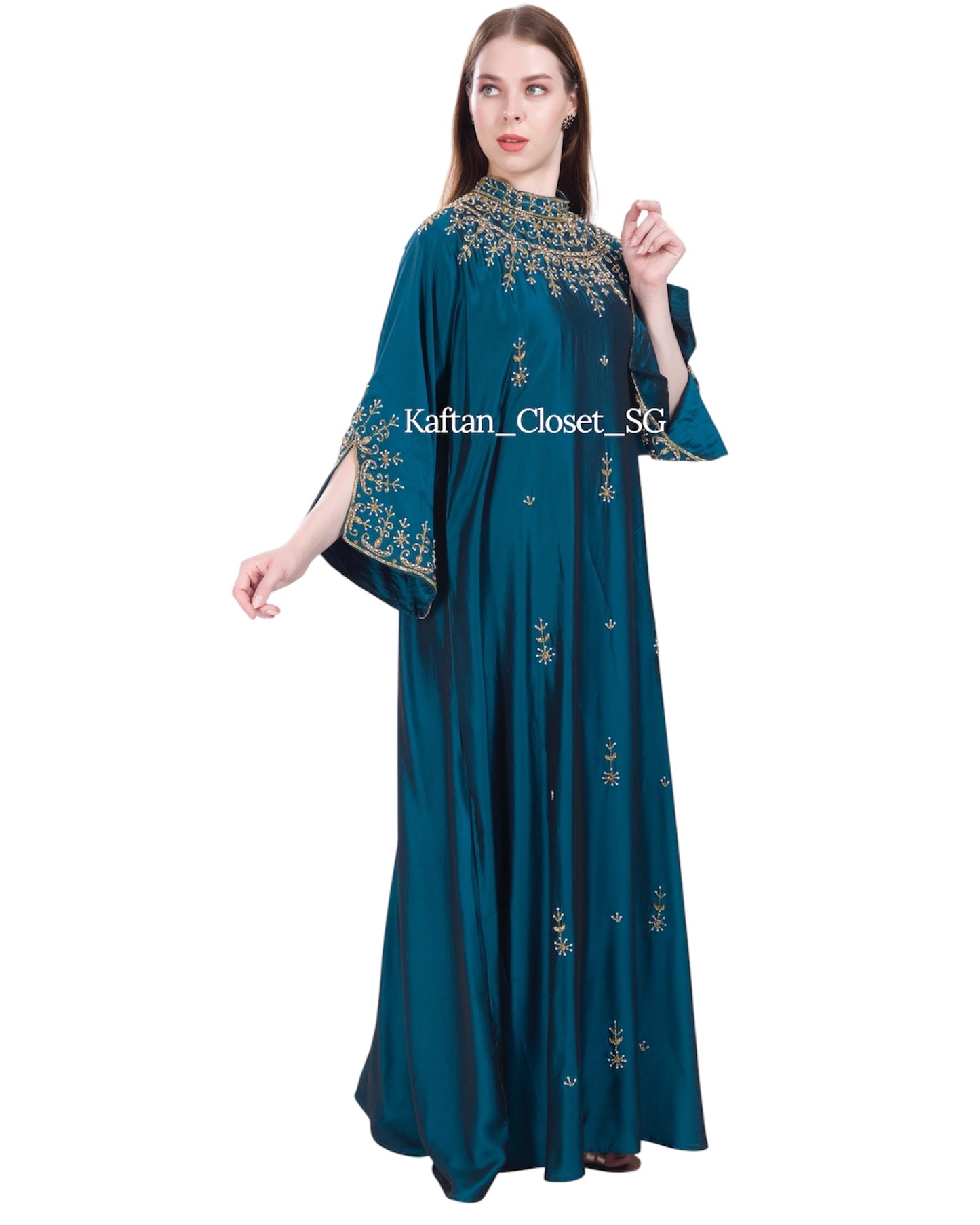 Juliette II High Neck- Teal Blue