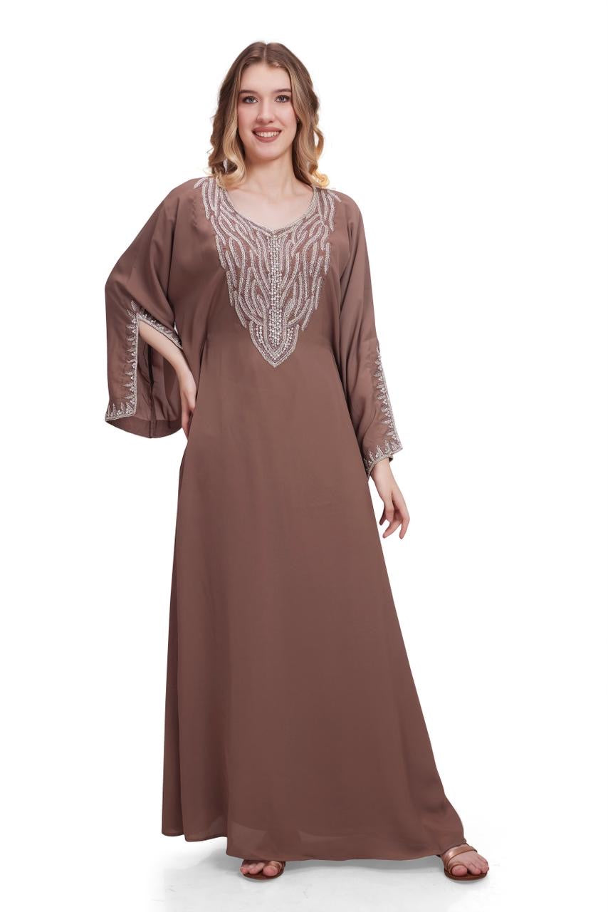 Allysia Open Sleeves Series- Mocha Brown