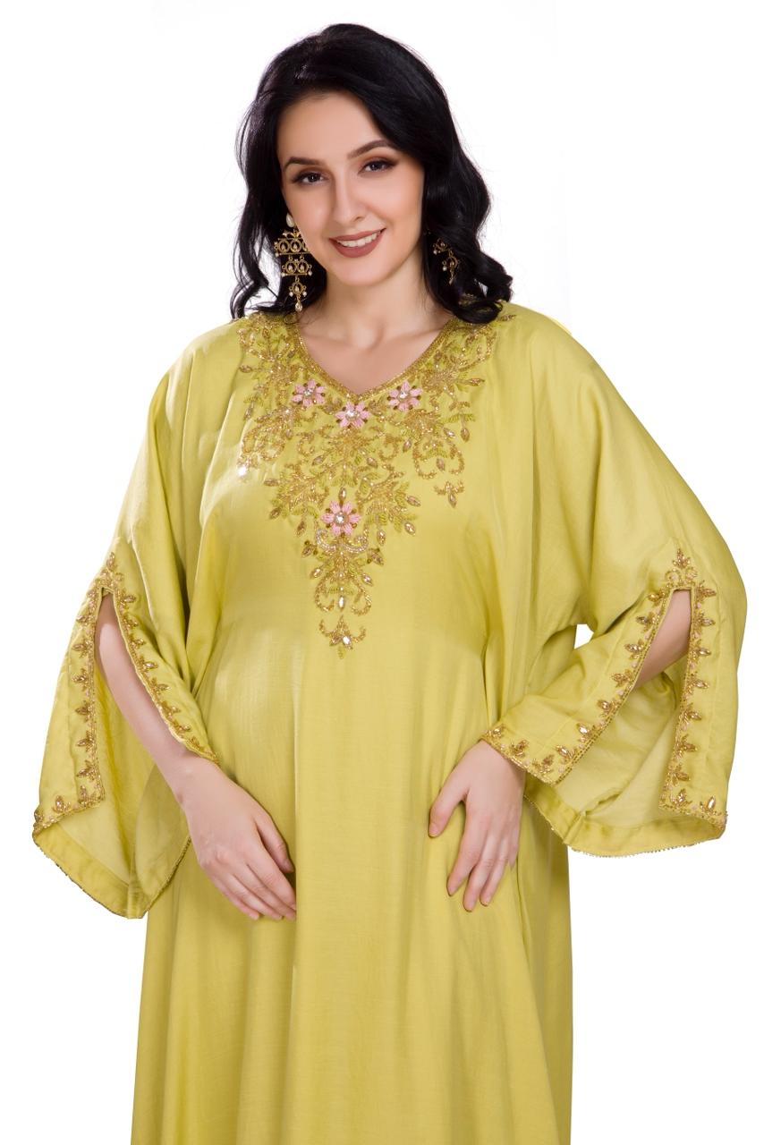 Naura II- Slit sleeves - Yellow