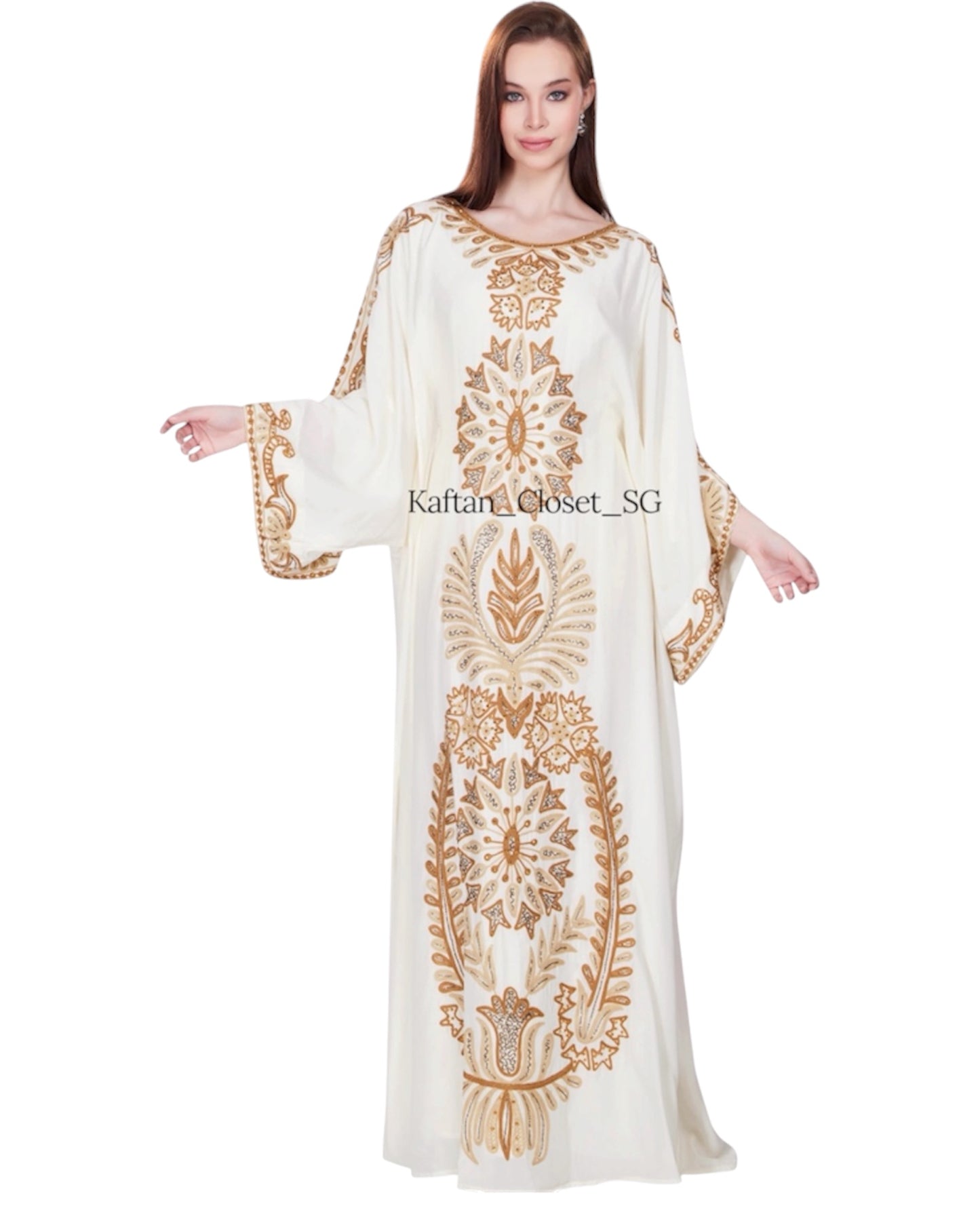 Viola Embroidery Series- Cream White