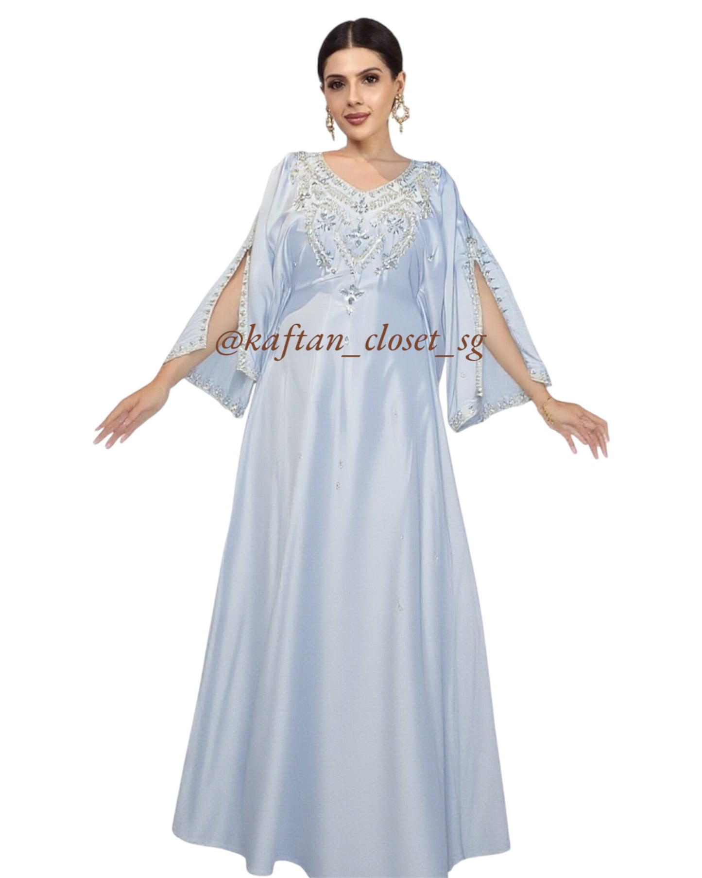 Odessa Open Sleeves - Baby Blue