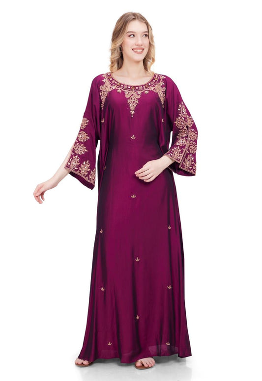 Sonia Series - Burgundy. Open Slit Sleeves