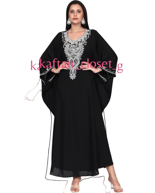 Aurora Series Kaftan- Black